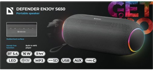Портативна колонка Defender Enjoy S650 Black (65651)