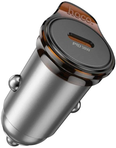 Фото: Автомобільний зарядний пристрій Hoco NZ16 Rigorous PD 30W Metal Gray (6942007644716) № 15 | KTC