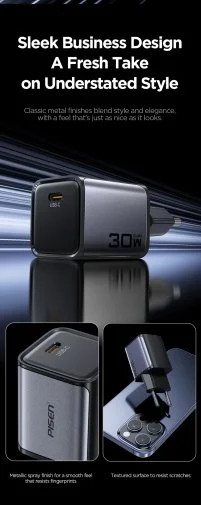 Фото: Зарядний пристрій Pisen BOLT Lite PD 30W Black with Type-C / Type-C (TP-C62_Kit) № 34 | KTC