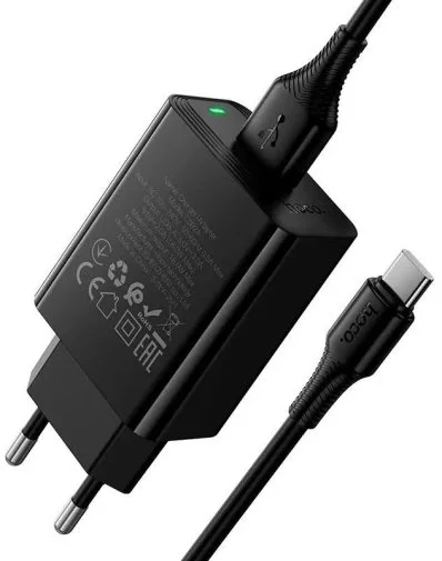 Фото: Зарядний пристрій Hoco CS91A Leader 10.5W Black with AM/Type-C (6942007670999) № 13 | KTC