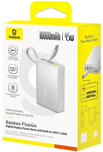Фото: Батарея універсальна Baseus PicoGo 10000mAh 45W Galaxy Natural Titanium (P10076803853-00) № 12 | KTC
