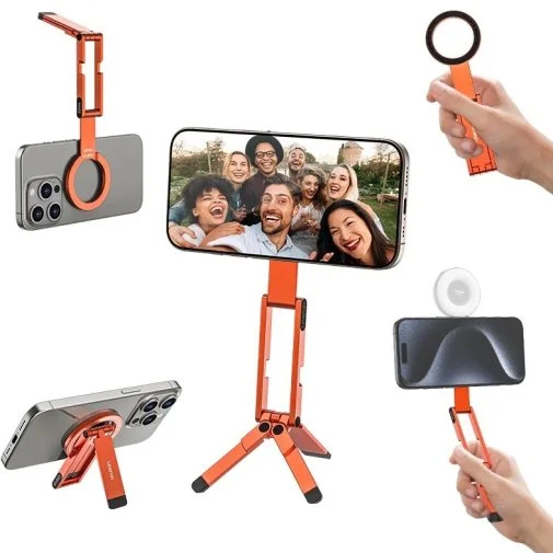 Фото: Універсальний тримач Ulanzi MA60 Foldable Magnetic Phone Tripod Orange (S040) № 14 | KTC