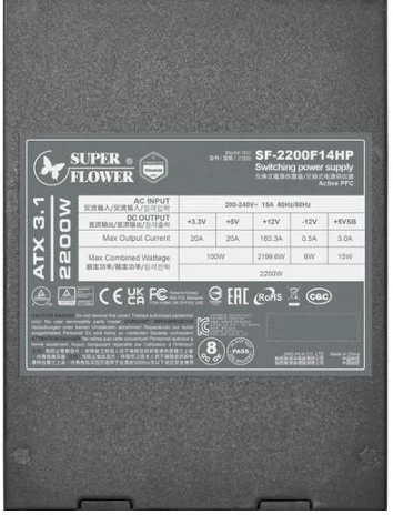 Фото: Блок живлення Super Flower 2200W Leadex Titanium (SF-2200F14HP) № 11 | KTC