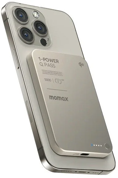 Фото: Батарея універсальна Momax 1-Power Q.Pass 5000mAh 20W / Qi 15W Titanium (IP129Q2L) № 15 | KTC