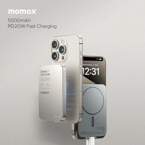 Фото: Батарея універсальна Momax Q.MAG X 5000mAh 20W / Qi 15W Orange (IP116AM) № 22 | KTC