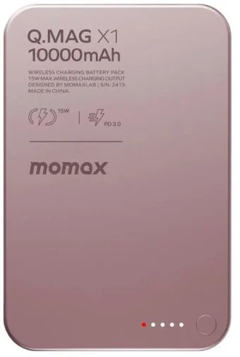 Фото: Батарея універсальна Momax Q.MAG X1 10000mAh 20W / Qi 15W Pink (IP117AP) № 16 | KTC
