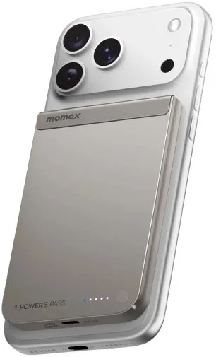 Фото: Батарея універсальна Momax 1-Power S.Pass 5000mAh 20W / Qi 15W Titanium (IP161Q2L) № 18 | KTC