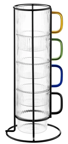 Фото: Набір чашок Ardesto 350ml 4pcs Clear (AR2635BBS) № 10 | KTC