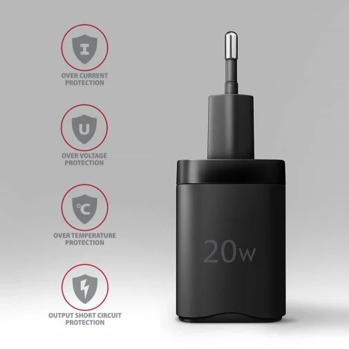 Фото: Зарядний пристрій Axagon ACU-PQ20 PD QC3.0 20W Black № 12 | KTC