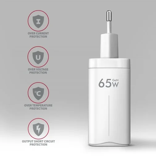 Фото: Зарядний пристрій Axagon ACU-DPQ65 PD QC3.0 GaN 65W White (ACU-DPQ65W) № 14 | KTC