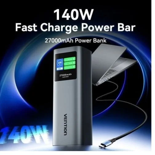 Фото: Батарея універсальна Vention FKEH0 27000mAh 140W Gray № 11 | KTC
