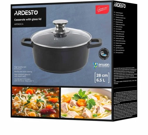 Фото: Каструля Ardesto Gemini Lazio 6.5L Black (AR1965CA) № 19 | KTC