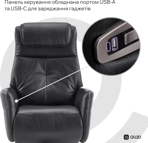 Фото: Крісло Qlab RC268B Black № 33 | KTC