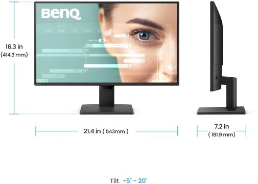 Фото: Монітор BenQ GW2490P Black (9H.LPELJ.LBE) - 23.8" IPS / 1920×1080 / 120 Гц № 14 | KTC