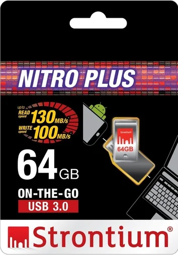 Фото: Флешка USB Strontium Nitro Plus 64 ГБ (SR64GSLOTG1Z) срібляста № 7 | KTC