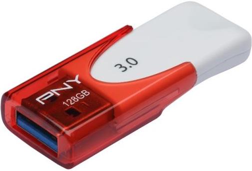 Флешка USB PNY Attache 4 128 ГБ (FD128ATT430-EF) червона