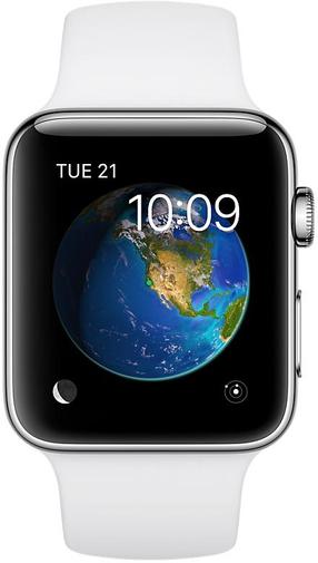 Смарт годинник Apple Watch A1757 Series 2 38mm Stainless Steel Case with White Sport Band (MNP42FS/A) UA