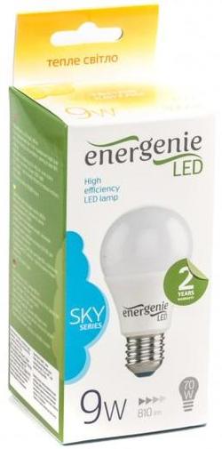 Лампа світлодіодна EnerGenie SKY Series LED 9W 3000K, E27