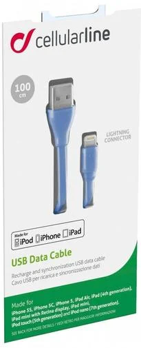 Фото: Кабель Cellular Line AM / Lightning 1m Blue (USBDATACFLMFIIPH5B) № 5 | KTC