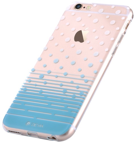 Чохол Devia for iPhone 6/6S - Vango Soft Case Polka Blue