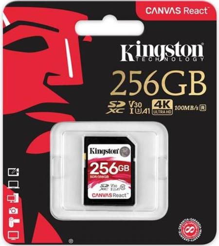 Карта пам'яті Kingston Canvas React SDXC 256GB SDR/256GB