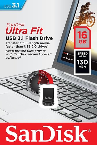 Флешка USB SanDisk Ultra Fit 16GB SDCZ430-016G-G46