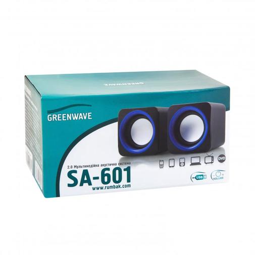 Колонки GREENWAVE SA-601 Black/Blue (R0015168)