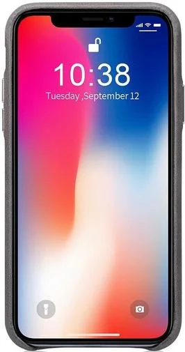 Фото: Чохол JISON for iPhone X/Xs Leather Case Gray (JS-IPX-05A60) № 7 | KTC