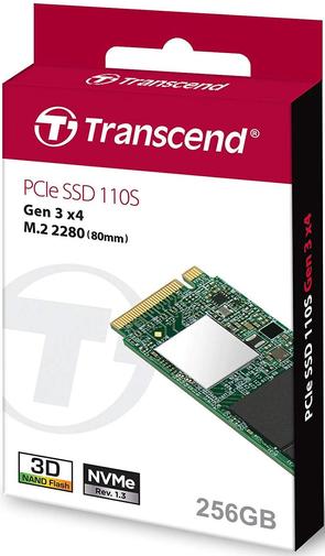 Твердотільний накопичувач Transcend MTE110 2280 PCIe 3.0 x4 NVMe 256GB TS256GMTE110S