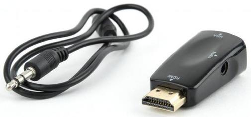 Перехідник-конвертер Cablexpert HDMI to VGA + Аудіо (A-HDMI-VGA-02) Black