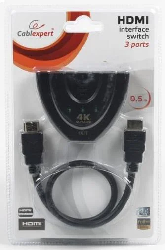 Фото: Сплітер Cablexpert 3xHDMI-Femal Black (DSW-HDMI-35) № 4 | KTC