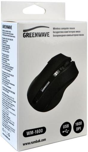 Миша GREENWAVE WM-1600 Black (R0015185)
