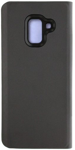 for Samsung A530 / A8 2018 - MIRROR View cover Black