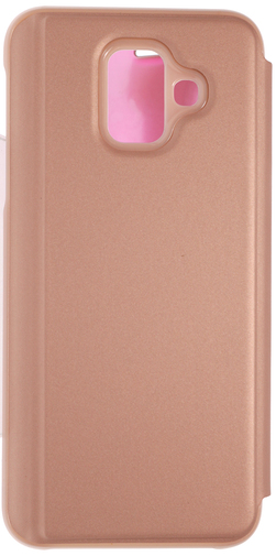 for Samsung A6 2018 - MIRROR View cover Rose Gold