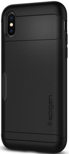 Чохол Spigen for iPhone X - Slim Armor CS Black (057CS22155)