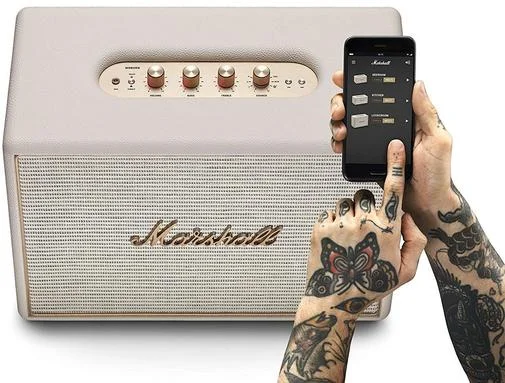Фото: Портативна колонка Marshall Loudest Woburn Multi-Room Cream (4091925) № 8 | KTC