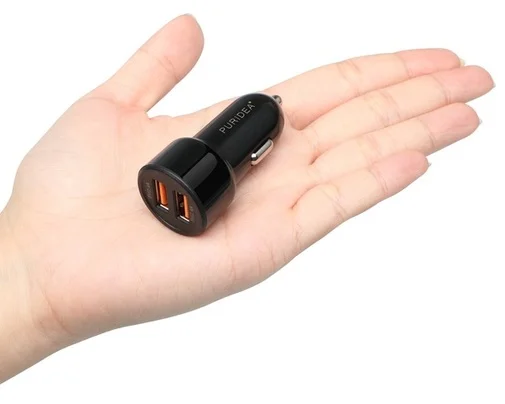 Фото: Автомобільний зарядний пристрій Puridea CC02 2xUSB Black (CC02-Black) № 9 | KTC