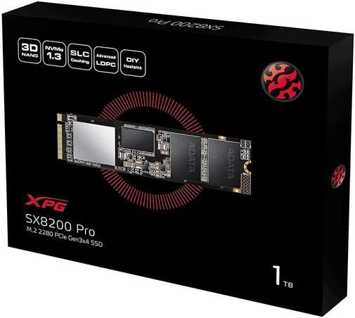 Твердотільний накопичувач A-Data XPG SX8200 Pro 2280 PCIe 3.0 x4 NVMe 1TB ASX8200PNP-1TT-C