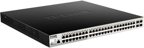 Switch, 52 ports, D-Link DGS-1210-52P/ME, 24x100/1000Mbps, 24x100/1000Mbps PoE, 4xSFP, L2 Керований
