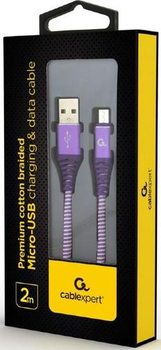 Кабель Cablexpert AM / Micro USB 2m Purple (CC-USB2B-AMmBM-2M-PW)
