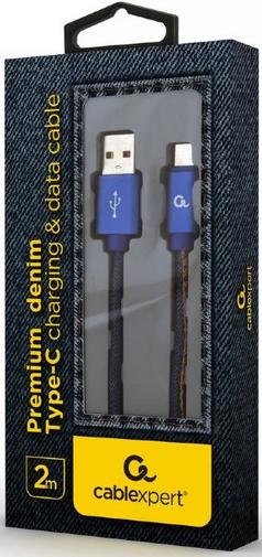 Кабель Cablexpert AM / Type-C 2m Blue (CC-USB2J-AMCM-2M-BL)