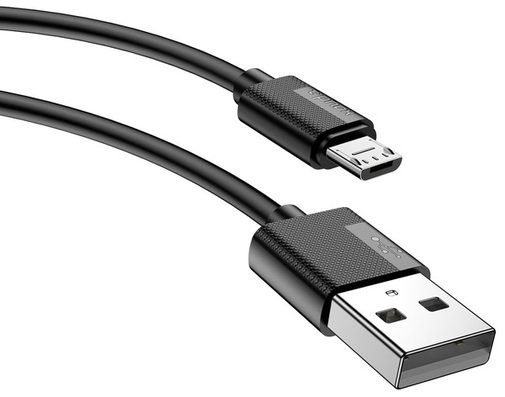 Кабель T-PHOX Nets T-M801 AM / Micro USB 0.3m Black (T-M801 Black 0.3m)