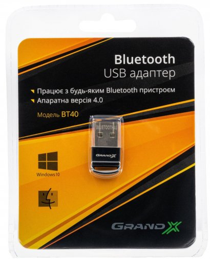 Bluetooth адаптер Grand-X BT40 (GRX BT40)