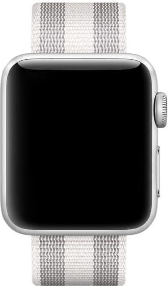 Ремінець HiC for Apple Watch 38/40mm - Woven Nylon White Stripe