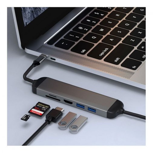 USB-хаб WIWU Alpha 521H Grey
