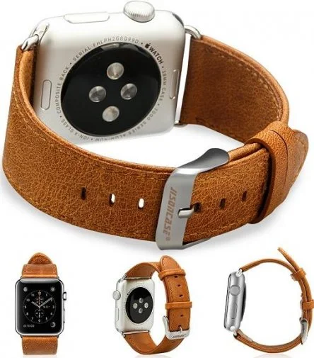 Фото: Ремінець JISON for Apple Watch 45/44/42mm - Leather Loop Band Brown № 6 | KTC