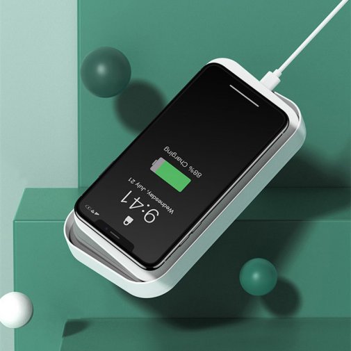 Стерилізатор для смартфону Rock Space With Wireless Charging (6941402717971)