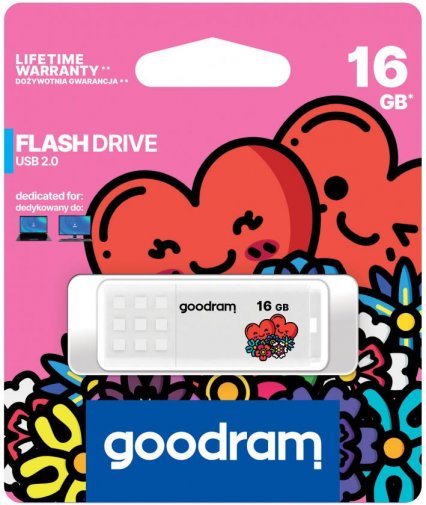 Флешка USB GOODRAM UME2 16GB Valentine White (UME2-0160W0R11-V)