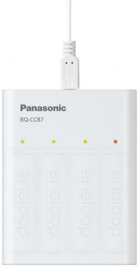 Зарядний пристрій Panasonic BQ-CC87 (4xAA 1900mAh) (K-KJ87MCC40USB)