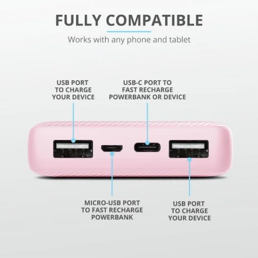 Фото: Батарея універсальна Trust Primo Compact 15000mAh Pink (23901_TRUST) № 21 | KTC
